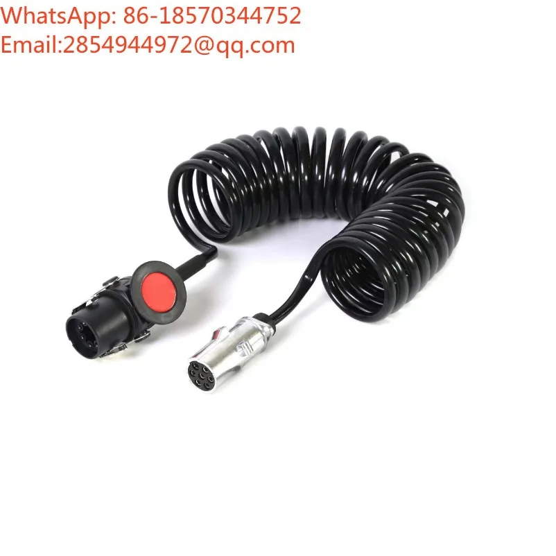 2026 ABS Large Circle 7-core Spring Wire Assembly, Trailer-specific EBS Brake System Cable, Many Styles