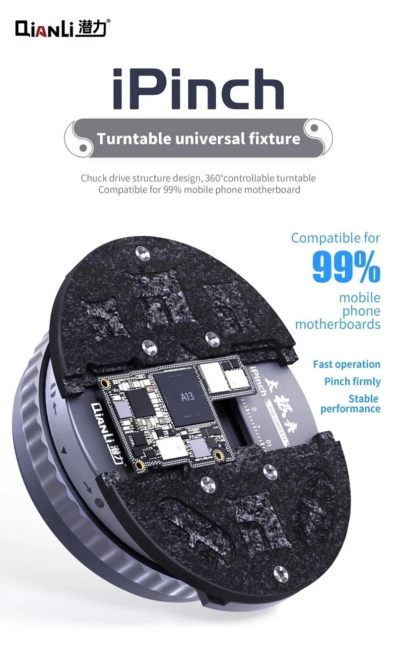 Qianli IPinch Universal PCB Holder Motherboard Soldering Rotary Fixture Repair Tools Glue Removing Solder Pasting