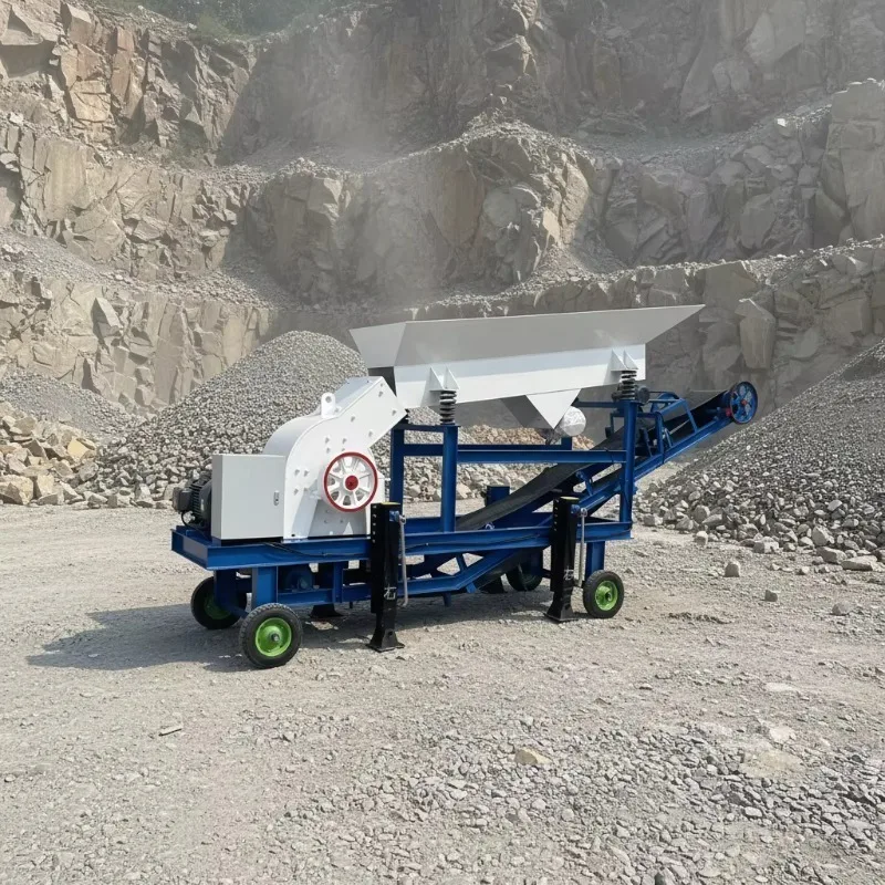 Customized Small-Sized PC400X600 Mobile Portable Hammer Crusher 15-650TPH Capacity AC Motor 2-Year Warranty For Small-Scale Quar