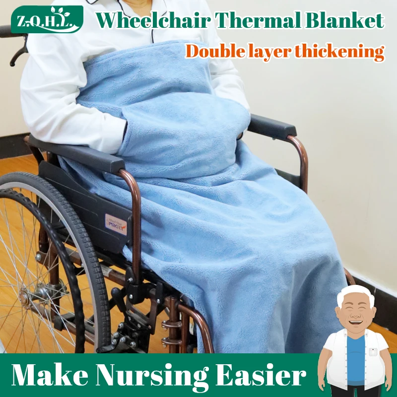 

Half-body warming blanket for wheelchairs to keep warm in winter