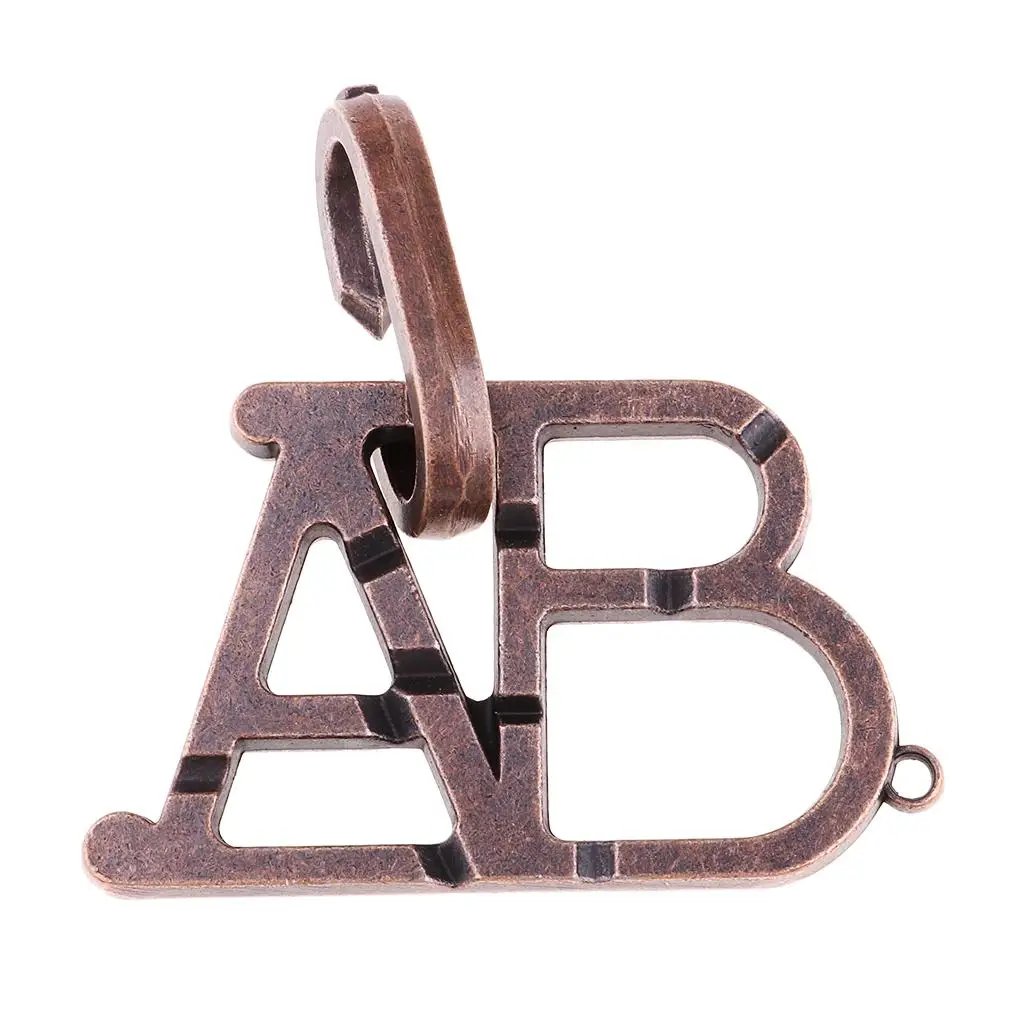 Chinese Ling Letters Toy Lock ABC Design Metal Puzzle Puzzle Game