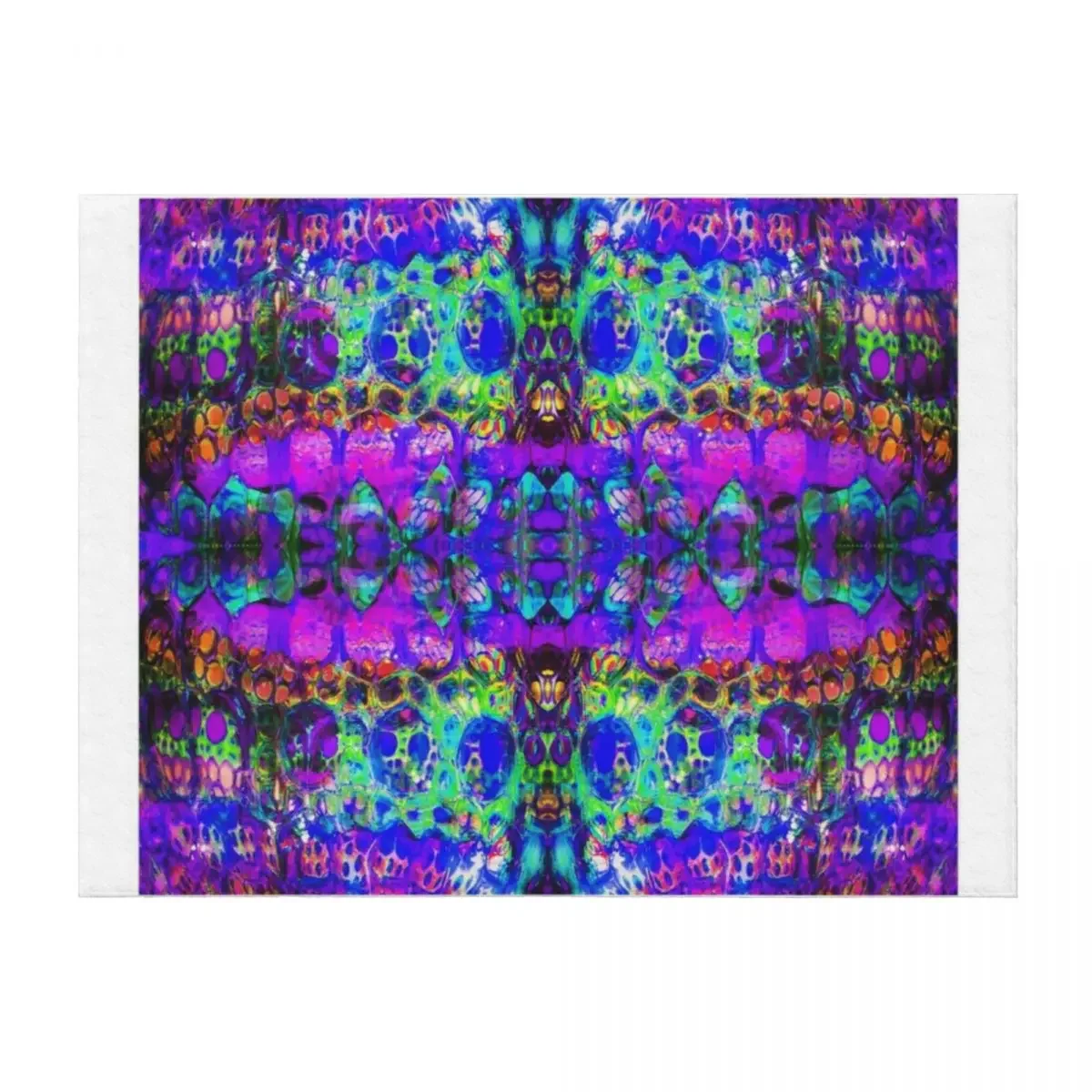 

blacklight madness Throw Blanket Plaid Plush Soft Beds funny gift Blankets