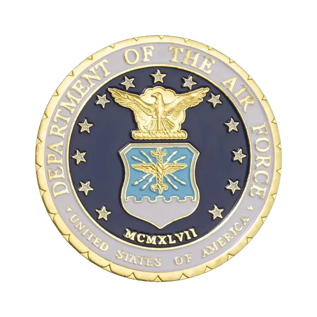 United States Air Force Collectible Coins Department of The Air Force Gold Plated Souvenirs Coin Commemorative Gift