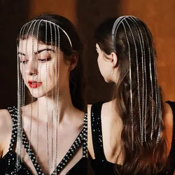 Europe and the United States Fashion Tassel Hair Band Exquisite Rhinestone Hair Bands for Women Banquet Head Ornament