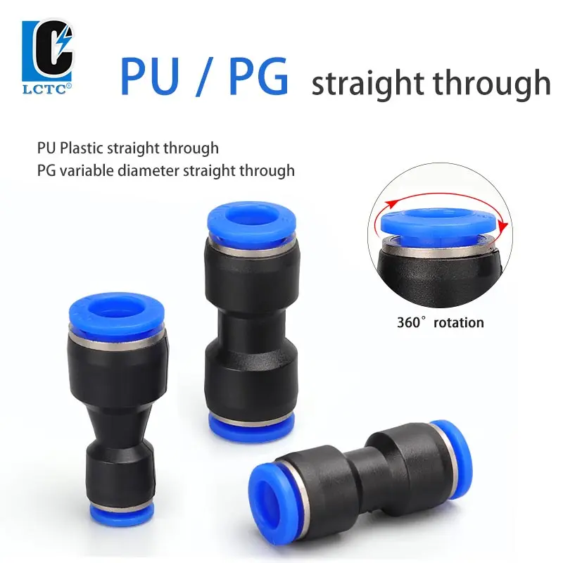 

Pneumatic quick connector PU 6 8 10 12 14 16 straight-through 4 variable diameter PG8-6 size head