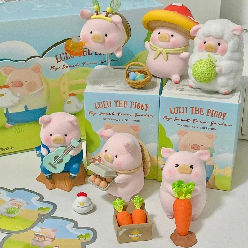 Lulu The Piggy Farm Fast Hidden Blind Box Lulu The Piggy Action Anime Figur Mystery Box Niedliche Tierfigur Guess Bags Spielzeug