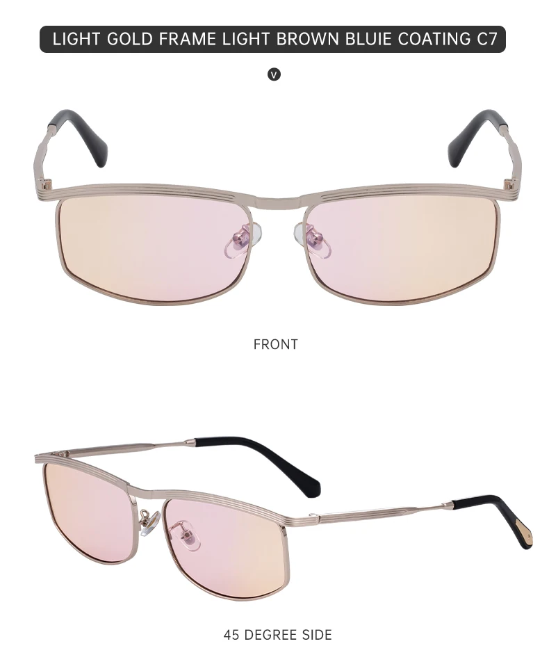 Übergroße rechteckige Punk-Sonnenbrille für Herren 2026 Luxusmarke Vintage Metallrahmen Sonnenbrille für Männer Outdoor UV400 Schutzbrille – Detail 20