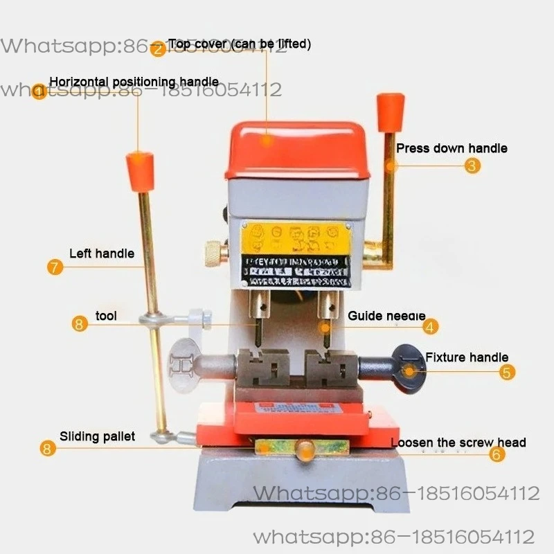 368A 220V Key Machine Vertical Key Cutting Machine Keys Copier for Duplicating Security Keys Locksmith Equipment