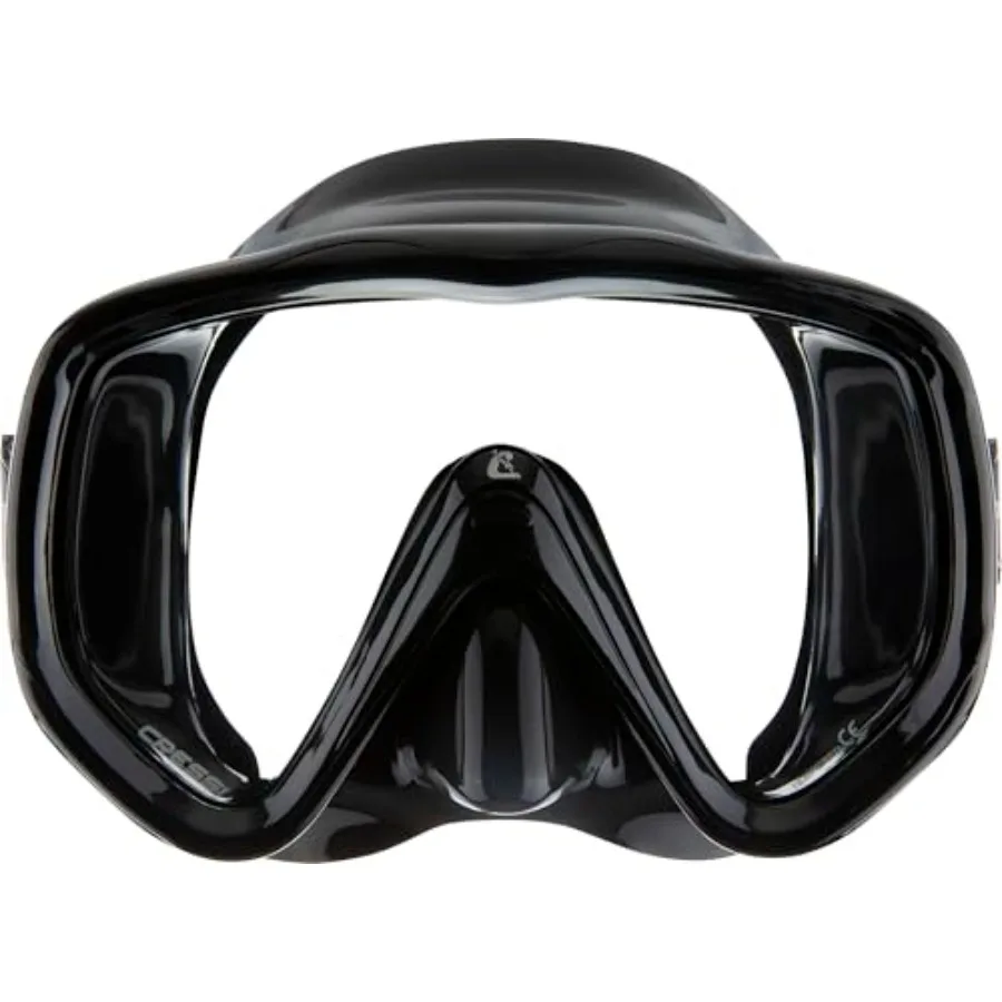 

Scuba Diving Snorkeling Mask for Underwater Viewing, Food-Grade Silicone, Black, Ultra-Soft Seal Wide 180 Panoramic Lens