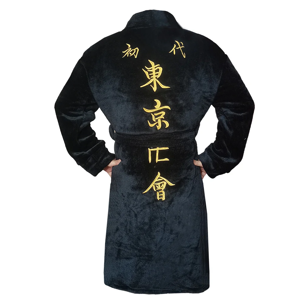 Anime Tokyo Revengers Sano Manjiro Robe Cosplay Costume Tokyo Manji Gang Mikey Bodysuit Pajamas Bathrobe Sleepwear