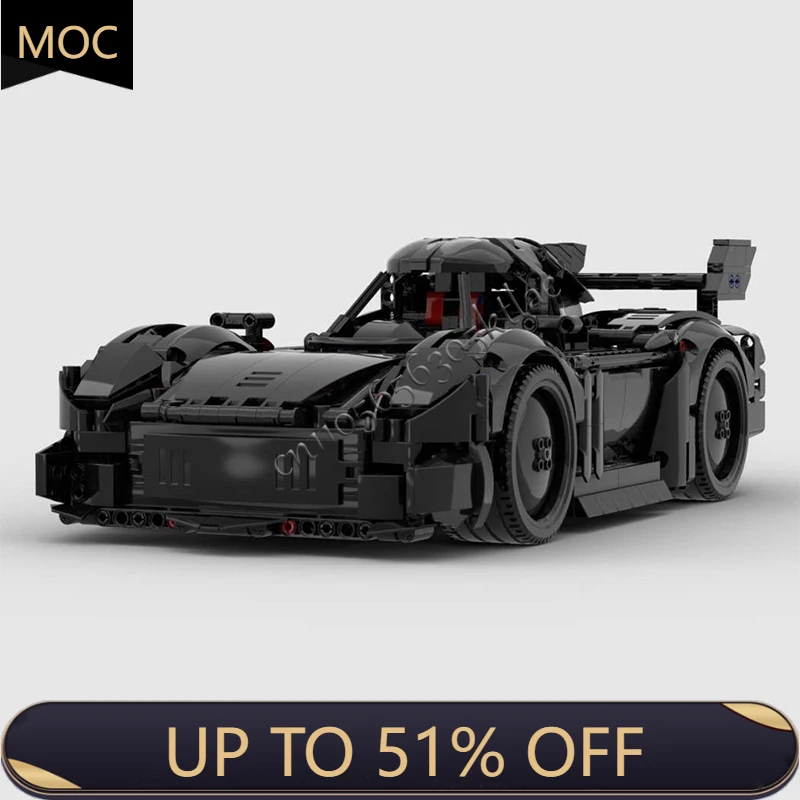 

1348 PCS MOC Technology Racing Uniquely Styled Supercar Model Building Block Speed Vehicle Bricks Toys Kid Popular Birthday Gift