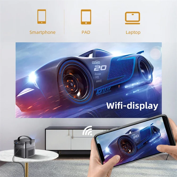 Mini DLP Projector Led Rechargeable Outdoor Portable Pico Digital Full HD Wireless Video Movie Projector