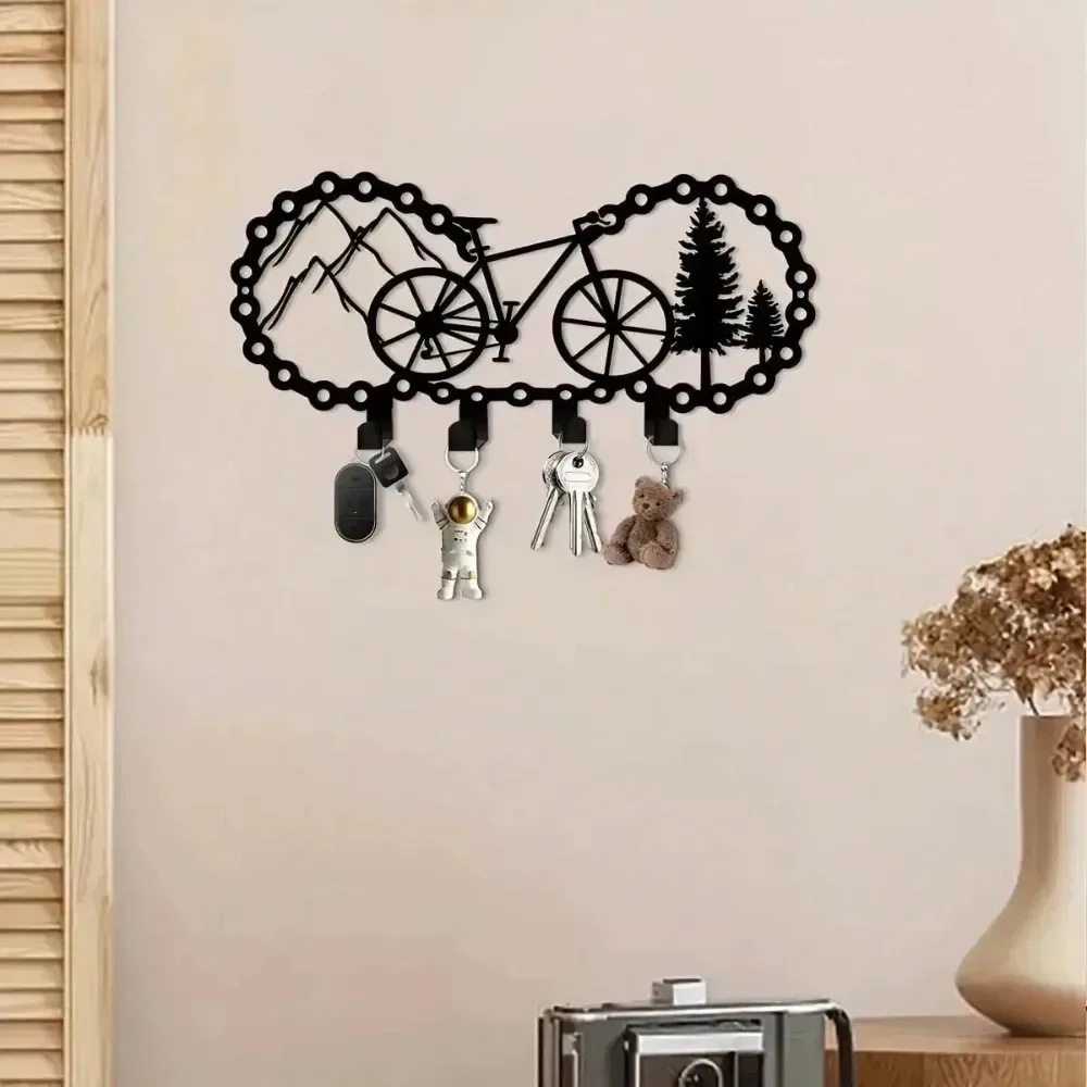 Homsign Metal Wall Key Holder, Wall Decoration, Bohemian Pineapple Hook for Entryway