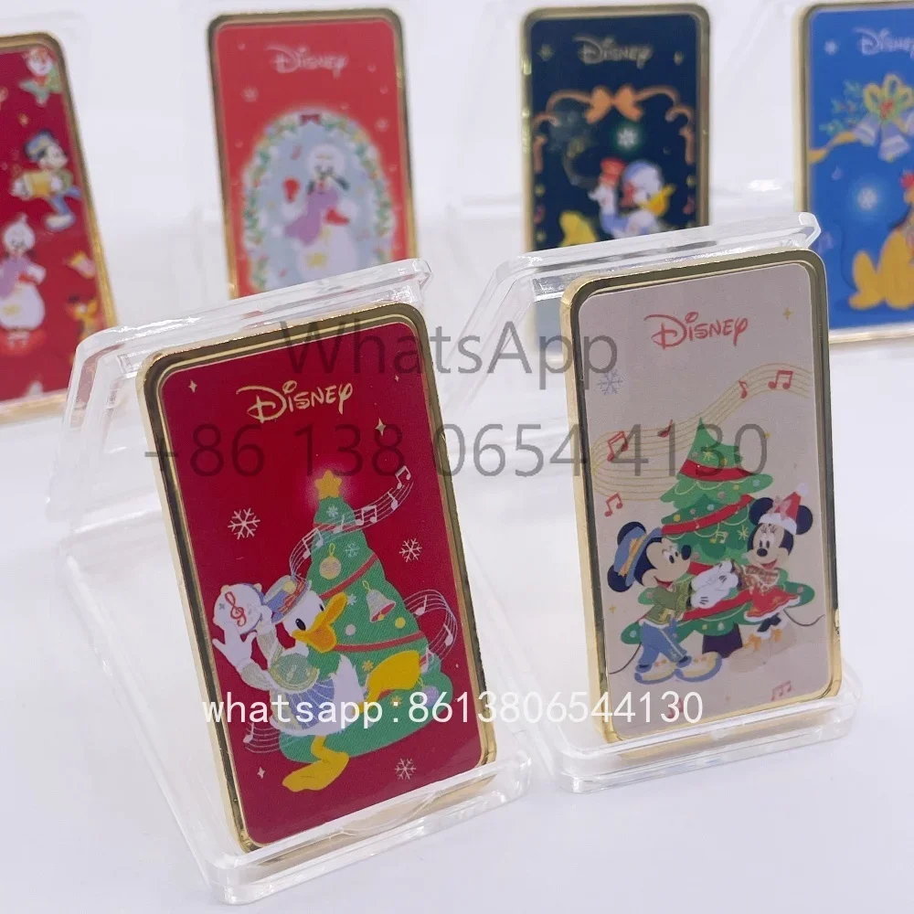 

Лучшие продажи Disney Christmas Limited Edition, позолоченный набор золотых монет с Микки и Минни, красочный коллекционный праздничный подарок для фанатов