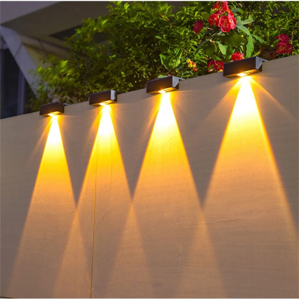 LED Outdoor Solar Garden Light Solar Powered Super Bright Waterproof Stairs Street Lighting Lamp For Step Fence Yard Patio Decor