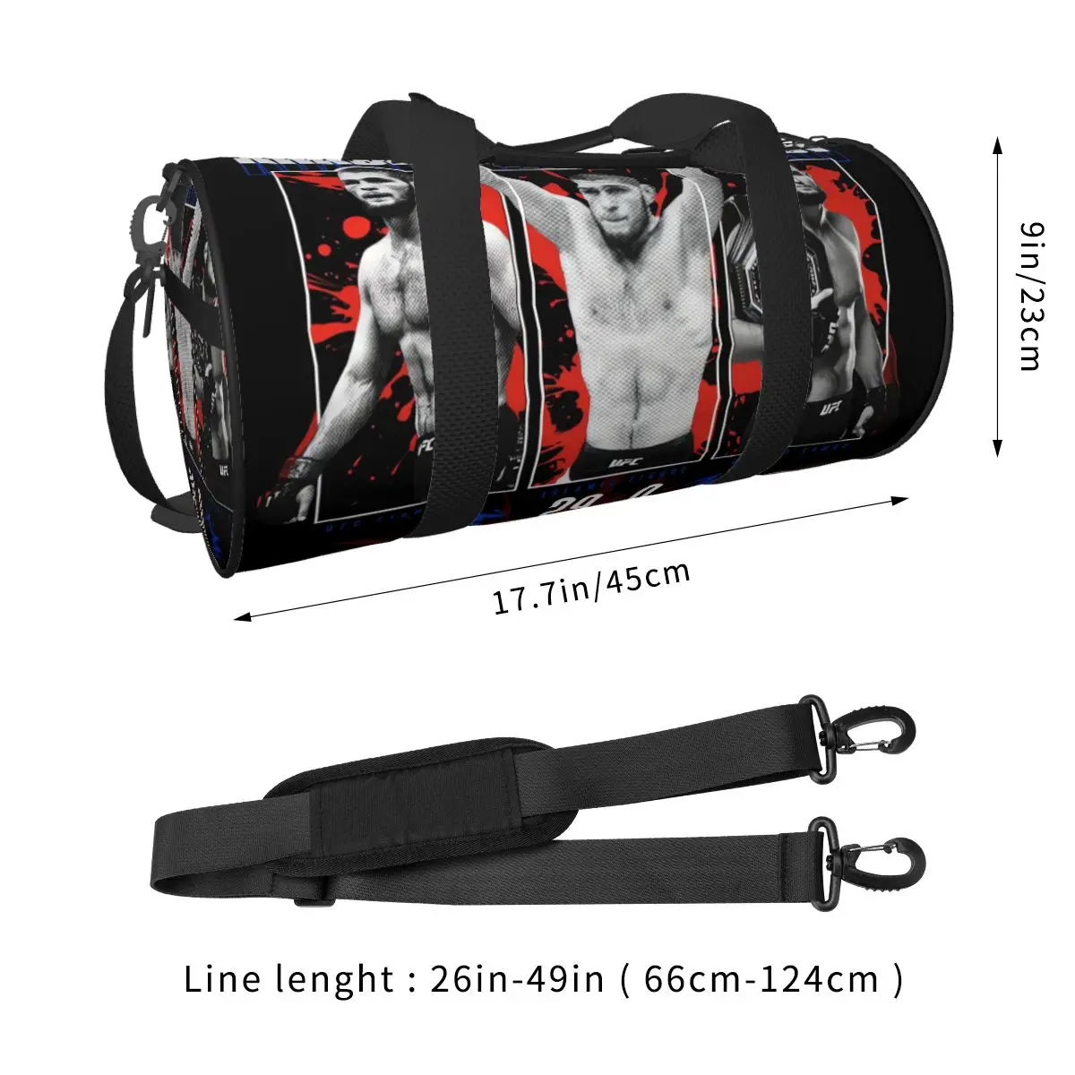 Khabib Nurmagomedov Sport Bags with Shoes Gym Bag Portable Men Women Printed Handbag Training Colorful Fitness Bag