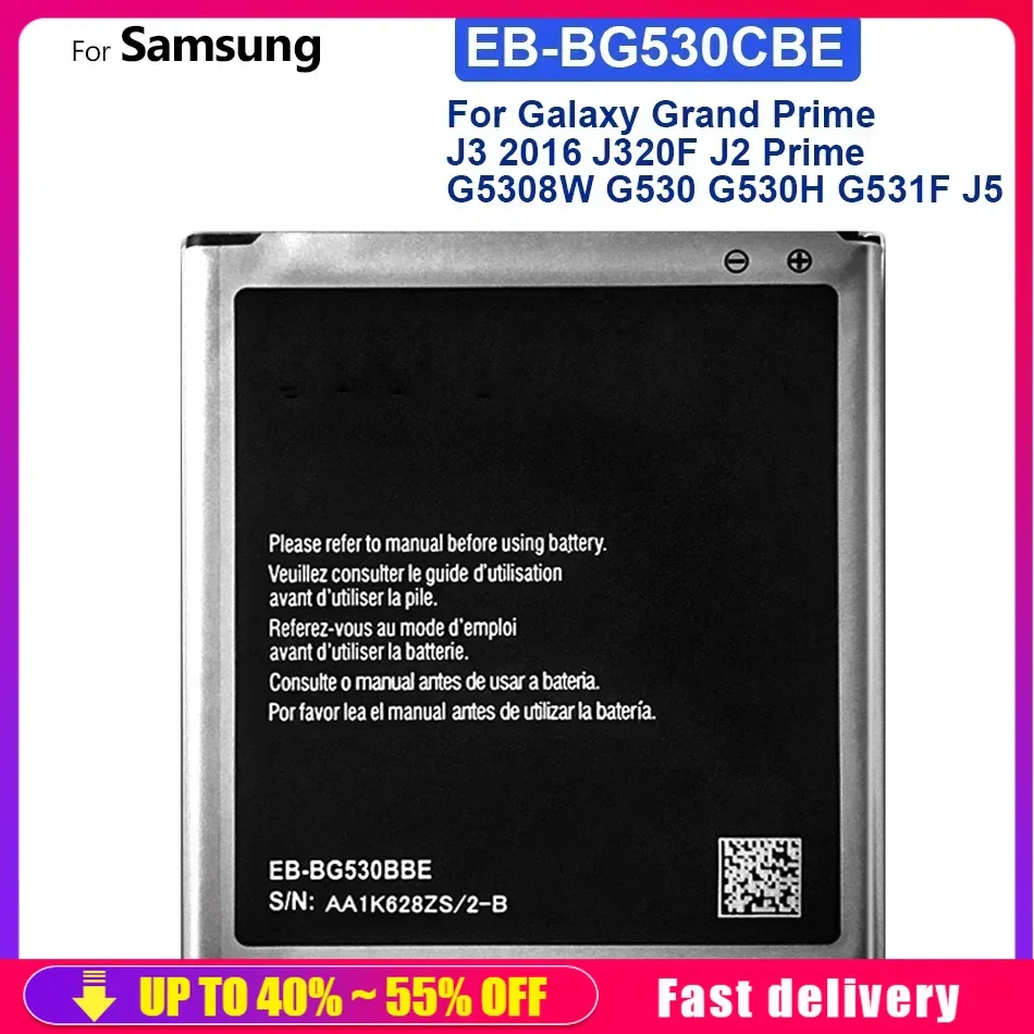 Mobile Phone Batteries EB-BG530CBE EB-BG531BBE For Samsung Galaxy Grand Prime J3 2016 J320F J2 Prime G5308W G530 G530H G531F J5