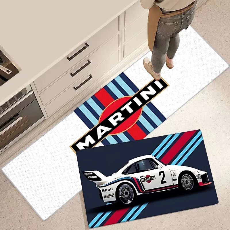 Fußmatte für den Eingangsbereich, Racing M-MartiniS, rutschfester Küchenteppich, Wohnzimmerteppiche, Balkon, Badezimmer, Fußmatte, Fußmatten, Teppich