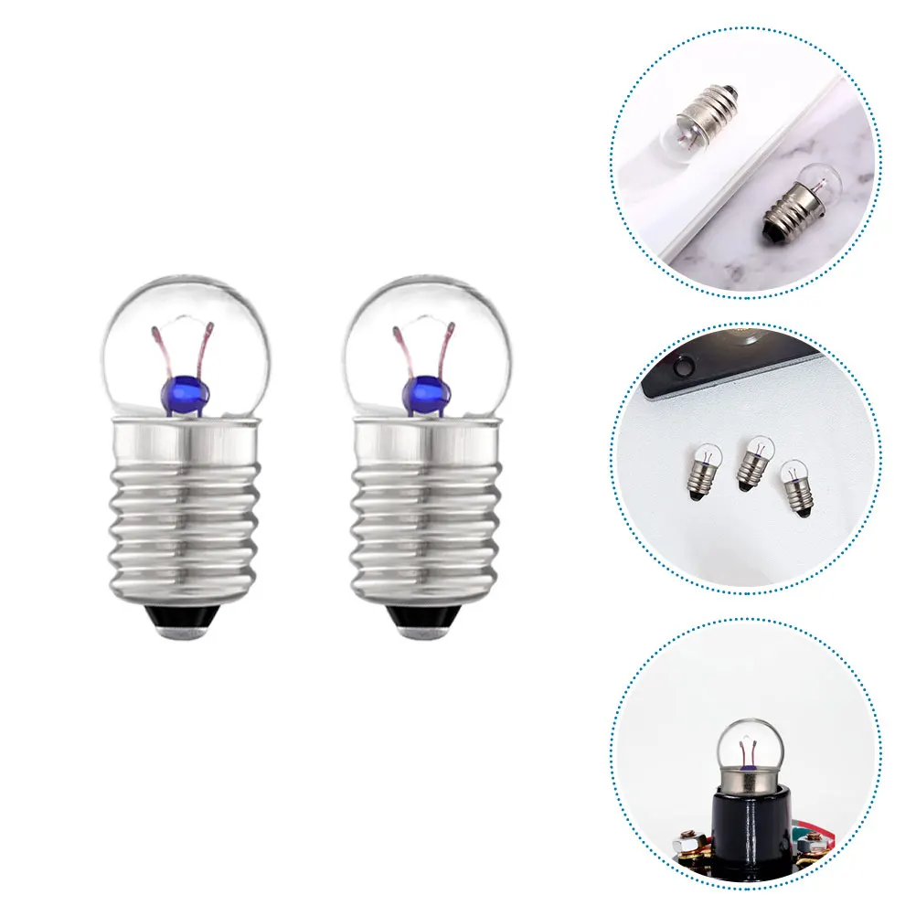 

10pcs Mini Light Bulbs Led Glass 3.8V Energy Efficient Screw Base Replacement Bulbs For Physical Experiments Night Lights Crafts