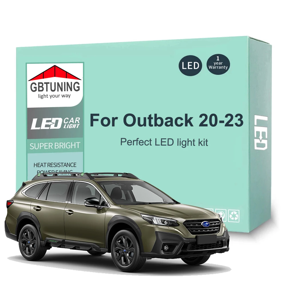 10Pcs Car Accessories For Subaru Outback 2020 2021 2022 2023 Canbus Vehicle Dome Trunk License Plate LED Interior Light Bulb Kit