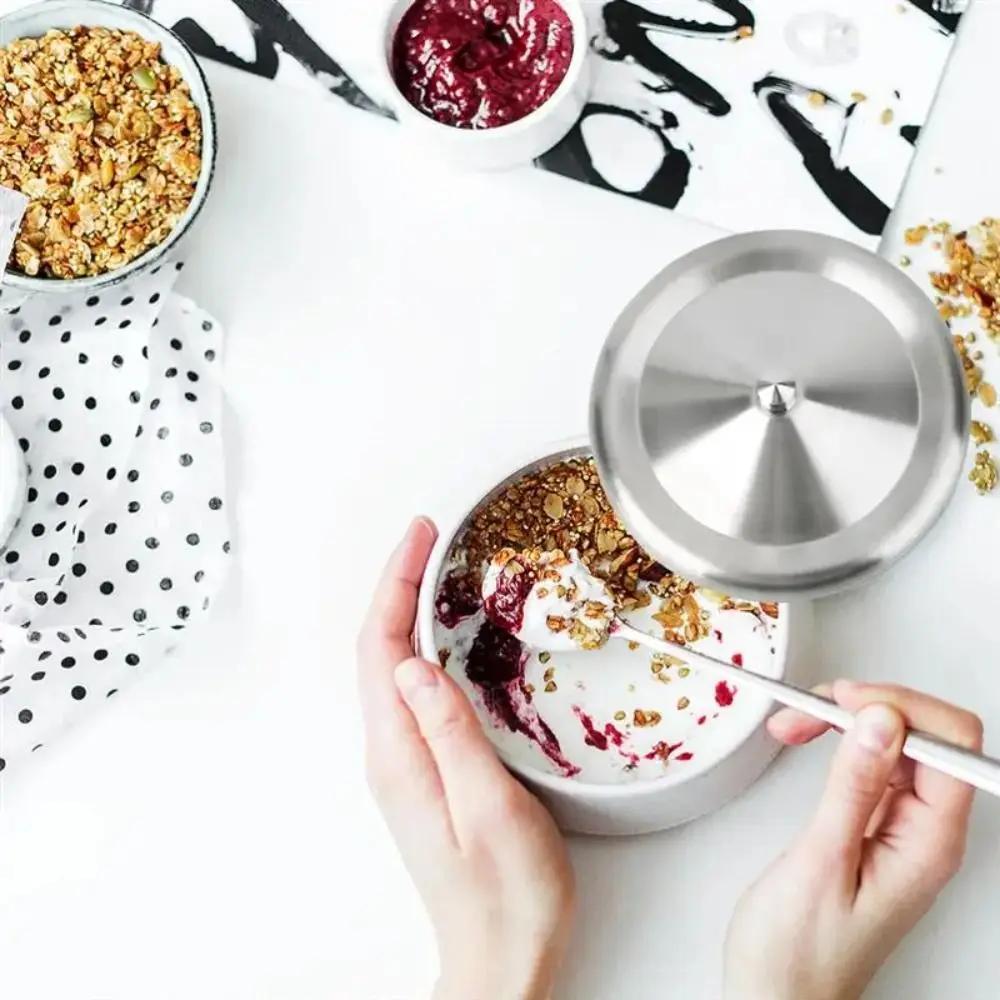 8.5/9.3/10.2cm Stainless Steel Cup Lids Durable Leakproof Mug Cover Dust-Proof Drink Cup Lids Ceramic Tumbler Beverage