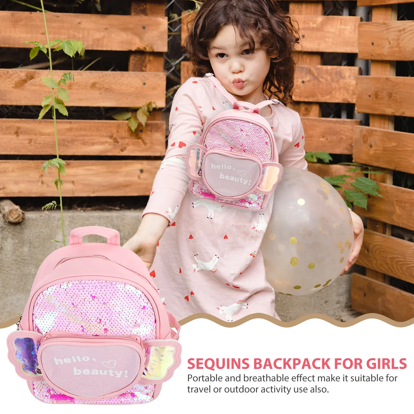 

Sequins Kids Backpack Light Purple Shiny School Bag for Girls Fashion PU Backpack Roomy Travel Daypack Cute Birthday Gift