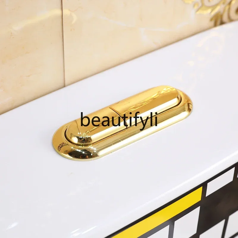 Z189 B185 مضخة مياه منزلية على الطراز الأوروبي مرحاض ذهبي اللون ، مرحاض مزيل العرق موفر للمياه بشكل فائق لون سيرا شخصي #4