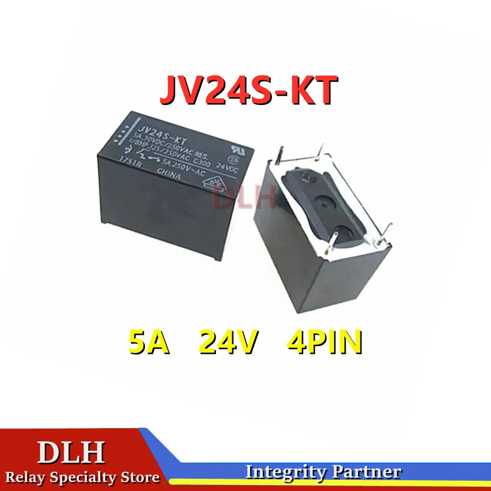 Free shipping lot (5 pieces/lot) 100%Original New  JV24S-KT JV-24S-KT JV24-KT 4PINS 5A30VDC/250VAC 24VDC Power Relay