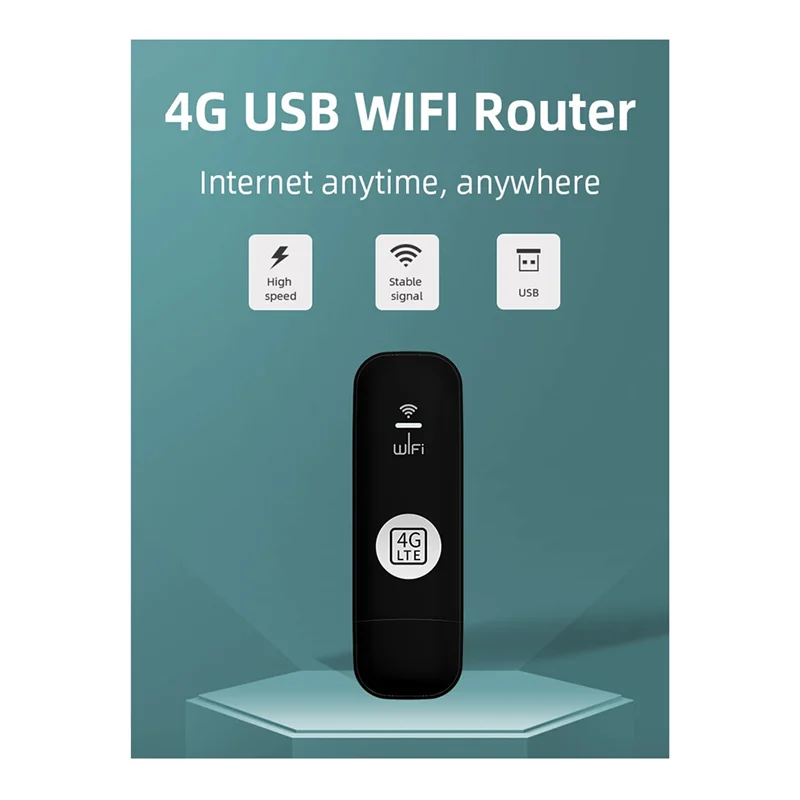 ABJG-4G USB โมเด็ม WIFI 150Mbps พร้อมซิมการ์ดสล็อต 4G LTE รถไร้สาย WiFi Router USB Dongle สนับสนุน