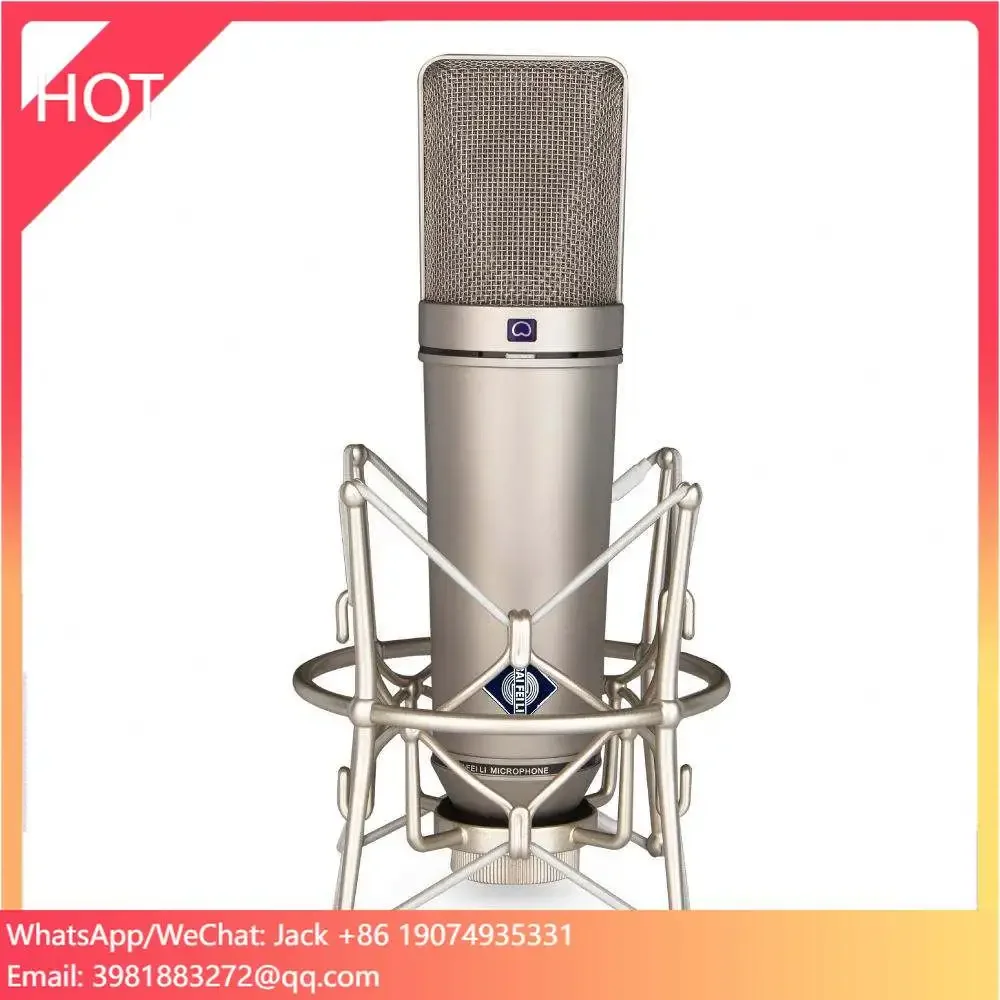 Micrófono magnético profesional U87AI de 48V con cable, diafragma grande de 34mm para niños, grabación y Podcasting en estudios