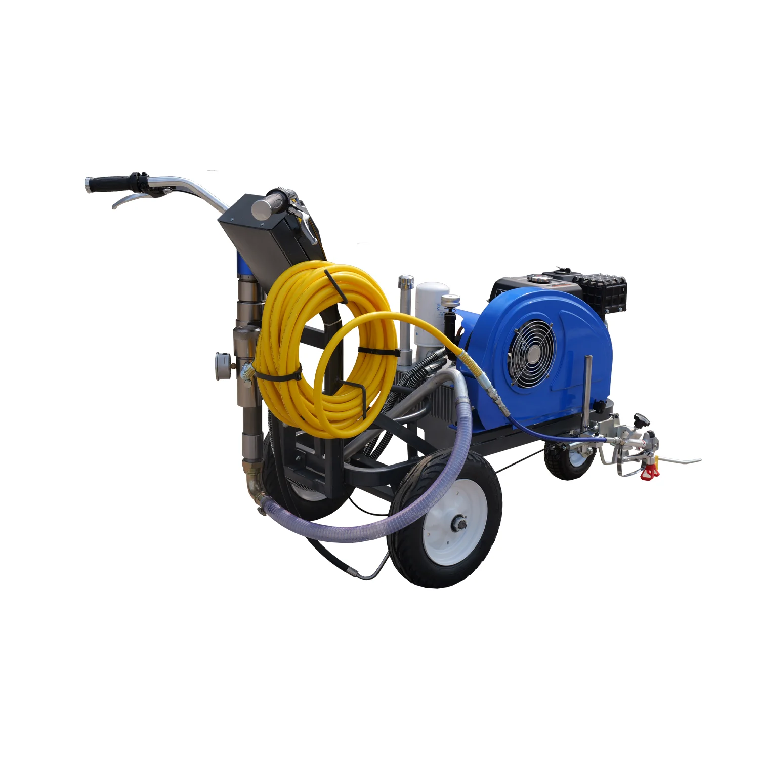 Cold Spray Marking Machine Highway Street Line Striping Equipment Push Type Easy Use With Large Paint Tank