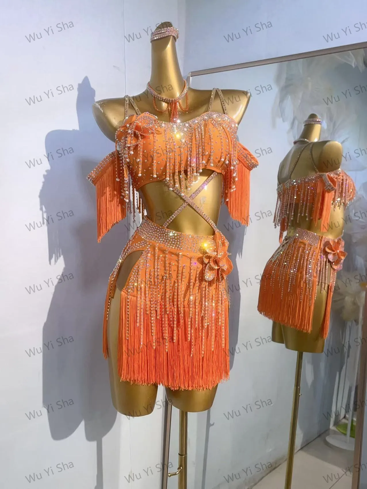 

Индивидуальное платье для латинских танцев, профессиональное художественное экзаменационное платье, новый стиль