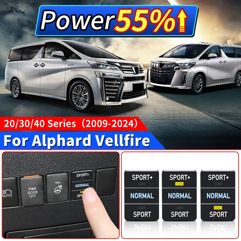 For 2009-2024 Toyota Alphard Vellfire Sport Power Module Throttle Accelerator 20 30 40 Series 2023 2022 Modification Accessories