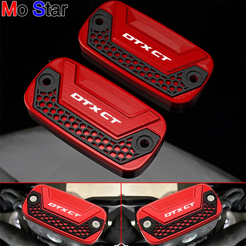 DTXCT Newest Motorcycle Accessories CNC Brake Fluid Reservoir Cover Cap For KYMCO DTX CT DT XCT 360 TCS DTXCT 2022 - 2024