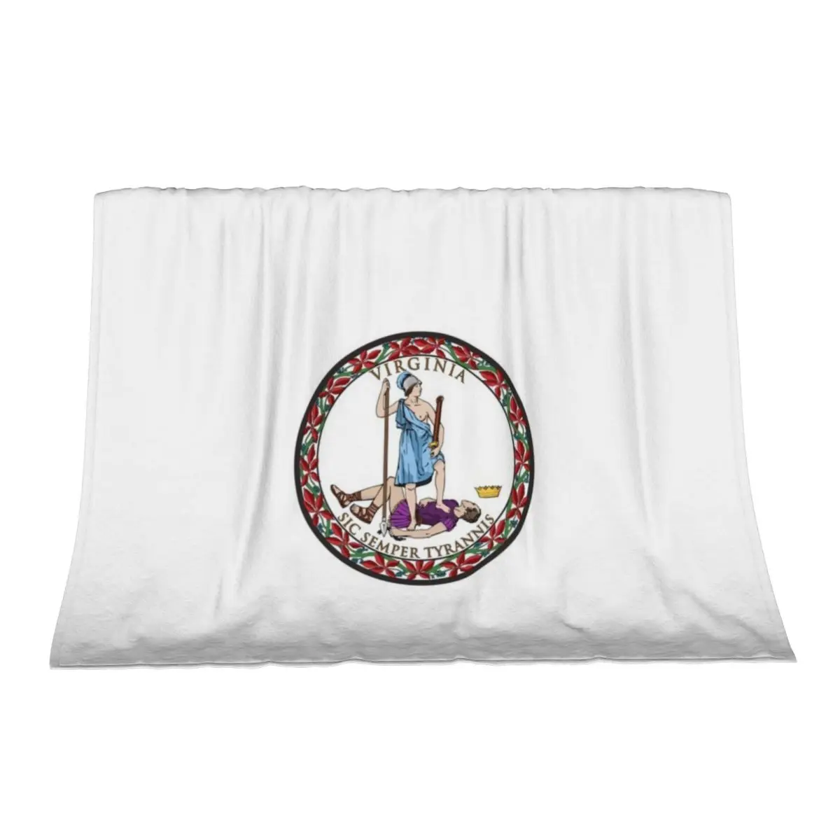 

Virginia State Seal Throw Blanket Bed Fashionable Decorative Sofas Thins Decorative Throw Blankets