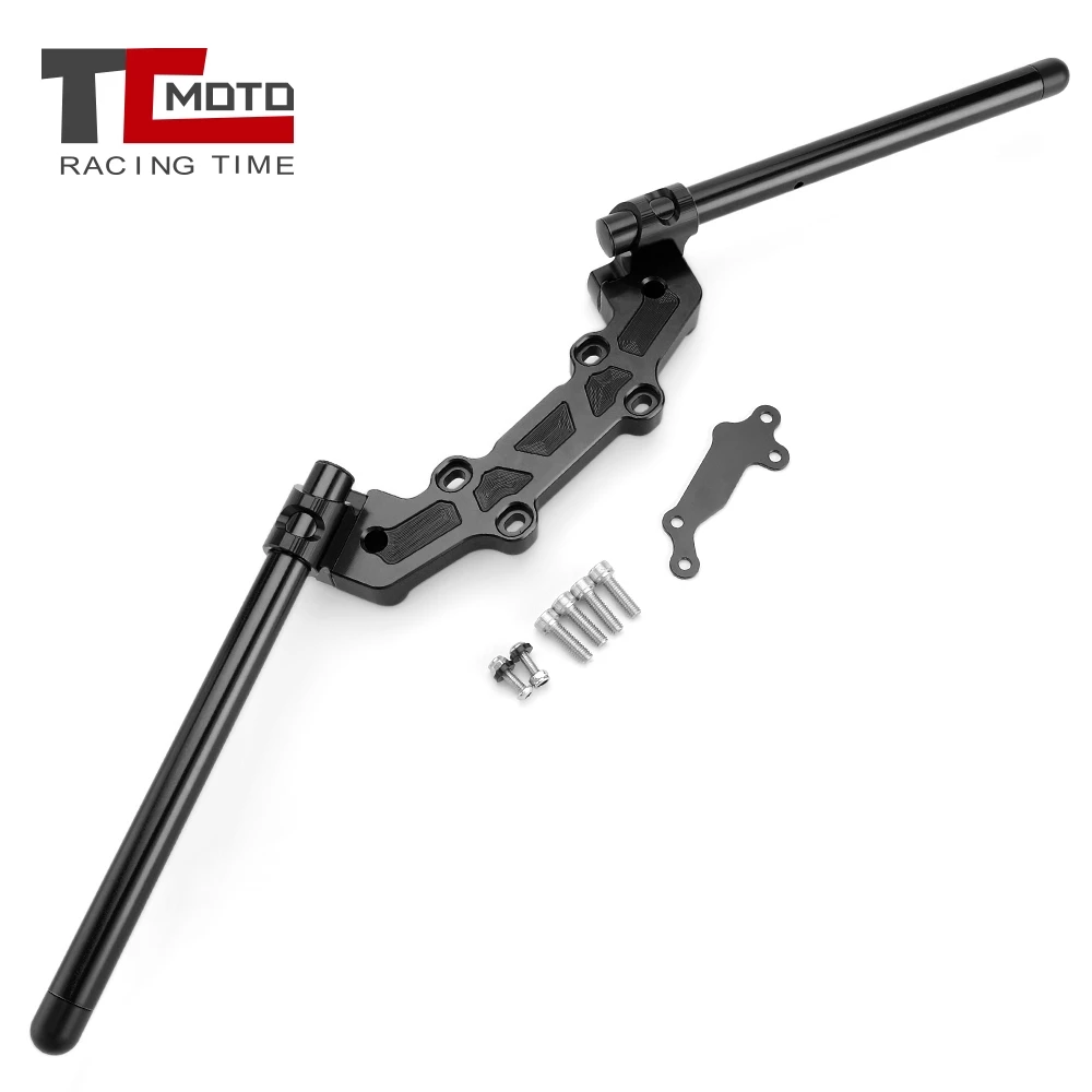 MT09 FZ-09 2022 Motorcycle Clip on Adjustable Handlebars Handle Bar With Adapter For Yamaha MT 09 FZ09 MT-09 2013-2022