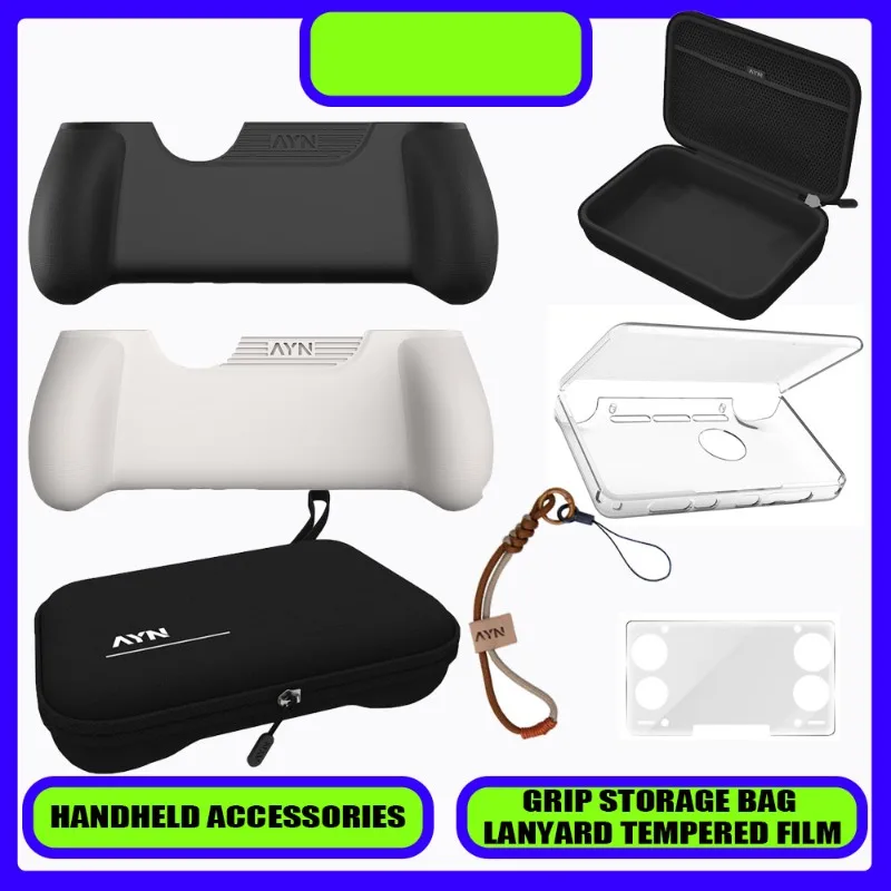 المزدوج شاشة الوجه يده الألعاب الملحقات قبضة الغطاء الواقي حقيبة التخزين الحبل المقسى فيلم حقيبة ملابس ناعمة ل AYN THOR #1