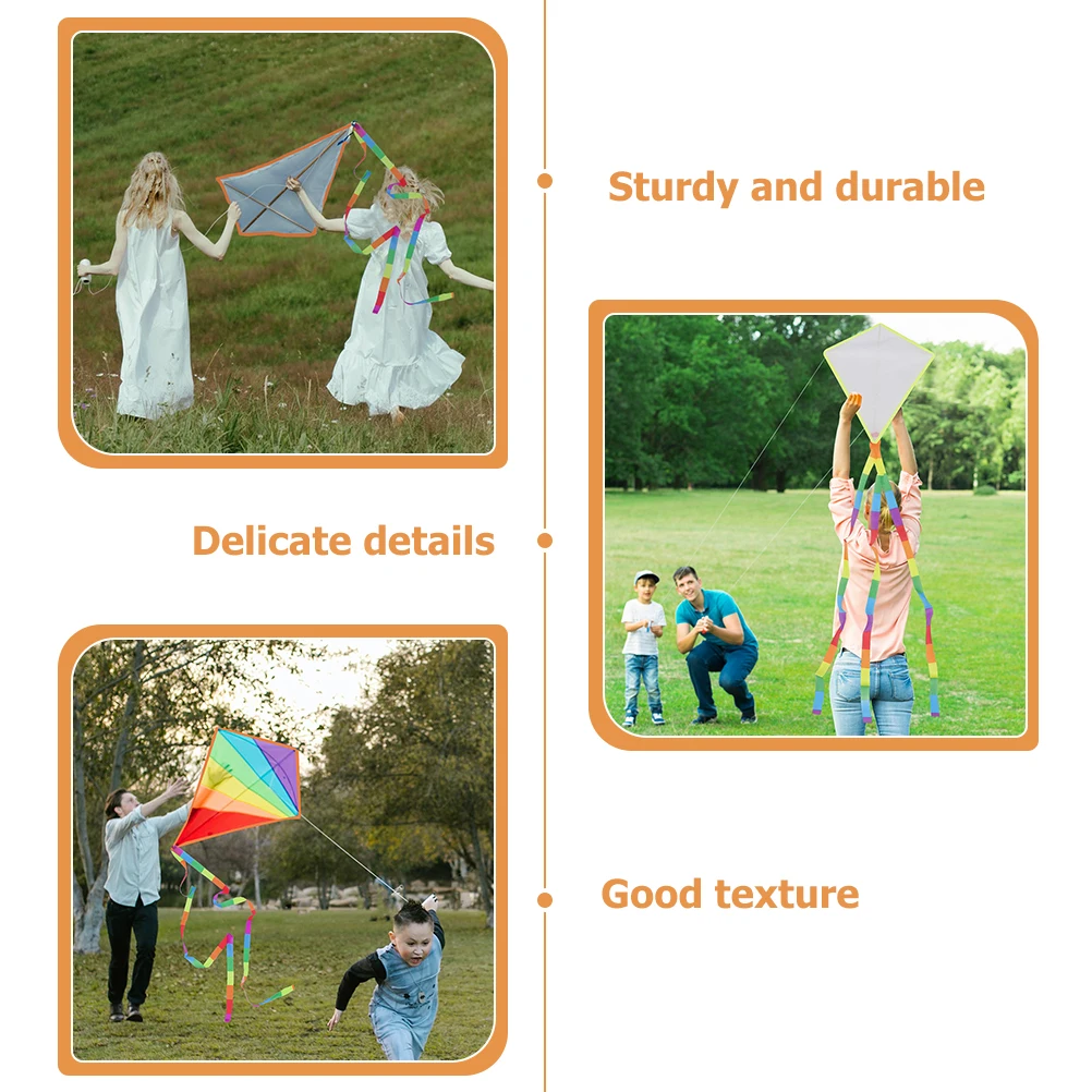 4-teiliges Outdoor-Spielzeug für Kinder, DIY-Drachen, interessante Malerei, leer, lustig, Zeichnen, Kinder, Versorgung, weiß