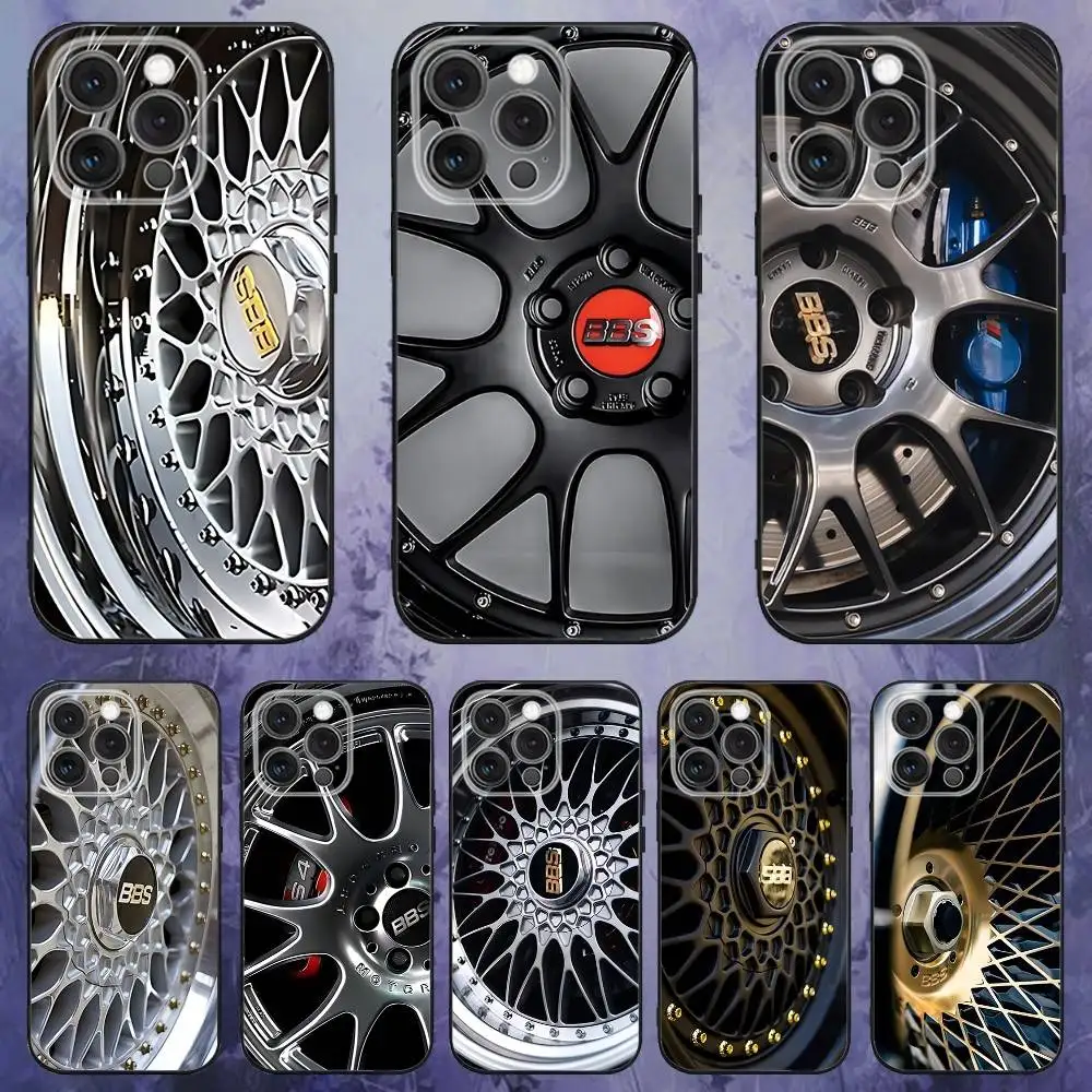 

Bbs-S car wheels Phone Case For iPhone 17,16,15,14,13,12,Pro,Max,Plus,E,SE4,Air,Mini Black Soft Box