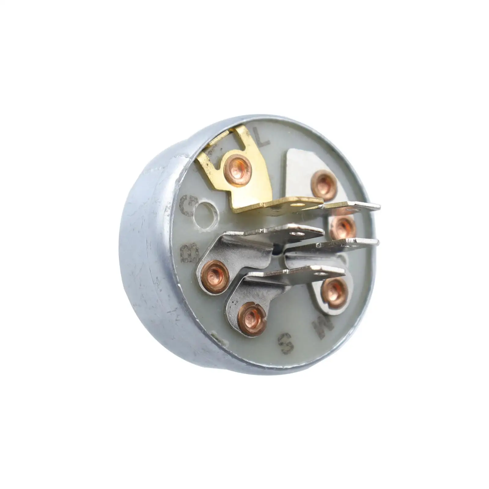 Universal Starter Key Switch Zinc Alloy 5 Pin for Truck Tractor Lawn Mower Forklift Ignition Replacement Parts with 2 Keys