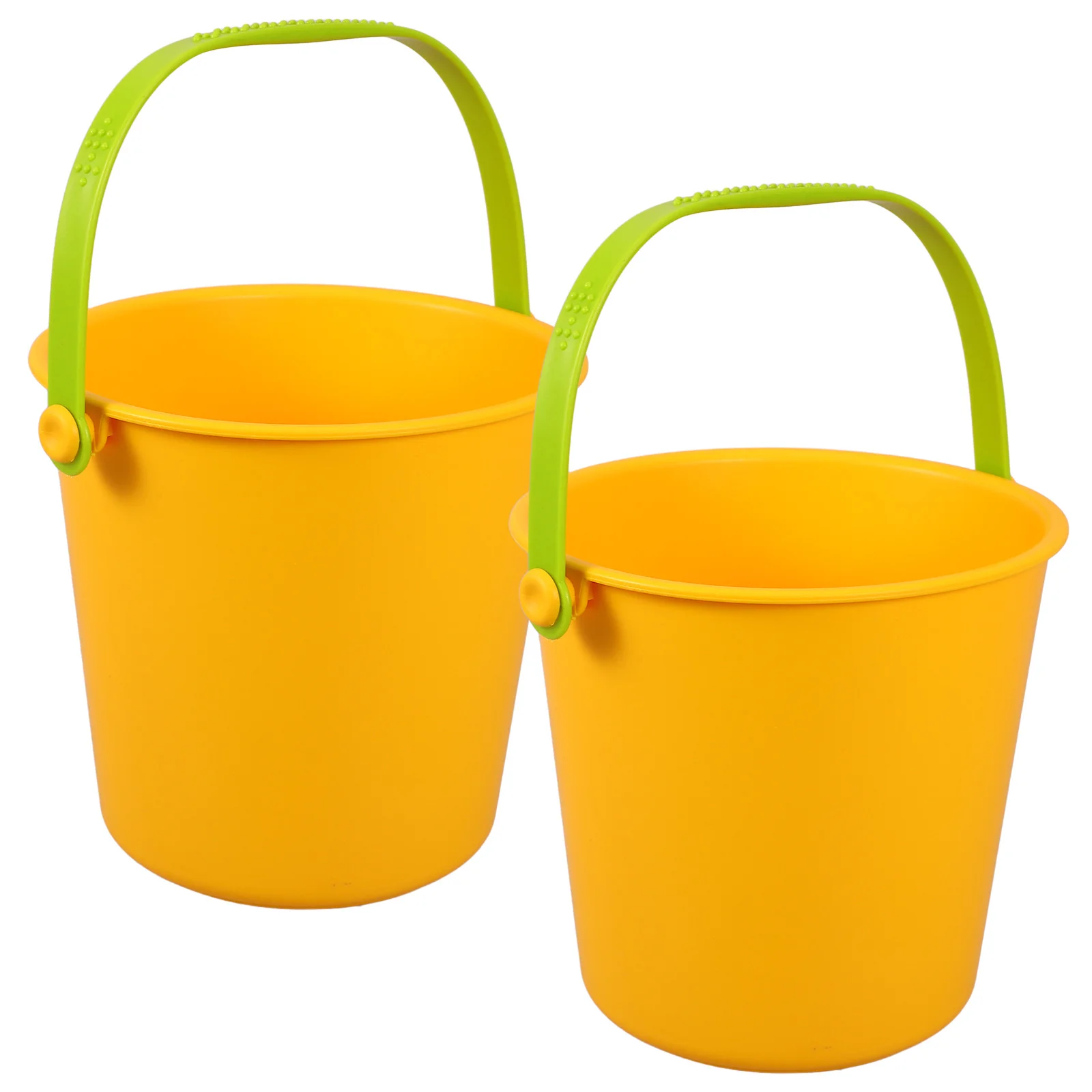 

2 Pcs Play Sand Children's Toys Beach Portable Bucket Playing Pails Plastic Small Digging Buckets