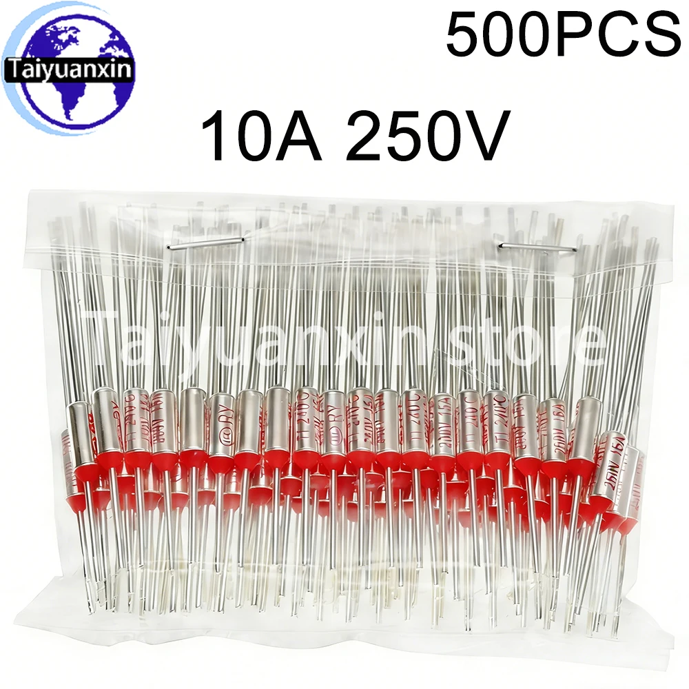 500PCS TF Thermal Fuse RY 10A 250V Temperature 72C 85C 95C 110C 115C 121C 130C 135C 142C 145C 160C 185C 220C 230C 240C 280C 300C