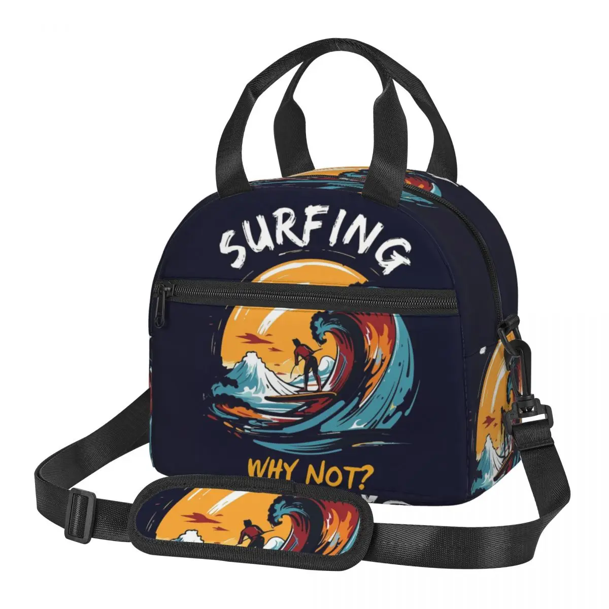 Mr Zogs Surfing Sex Wax Lunch Bags Insulated Bento Box Portable Lunch Tote Picnic Bags Cooler Bag for Woman Kids