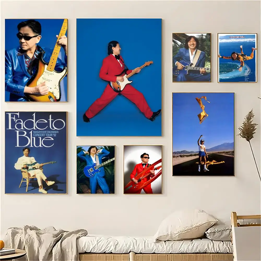 Masayoshi Takanaka Singer Poster Self-adhesive Decal Living Room Bedroom Party Bar Decor Moisture-proof Fade-resistant