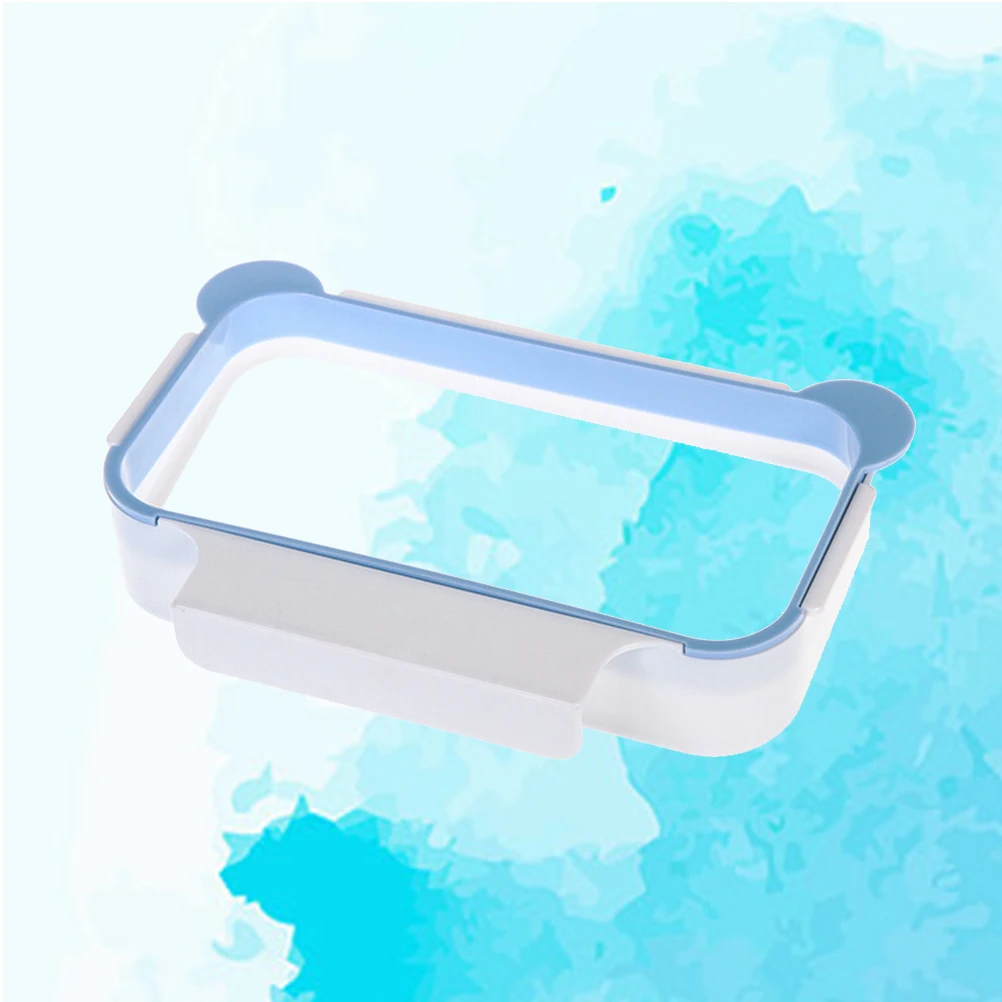 

Hanging Trash Holder For Cabinet Door No Drill Glue Reusable Grocery Bag Rack Kitchen Garbage Bag Support Bracket Blue