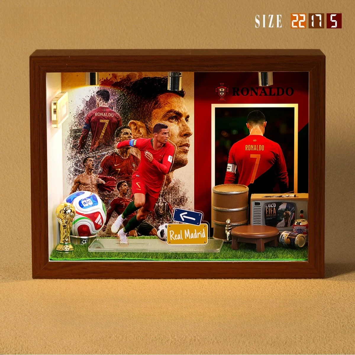 Football Star Acrylic Trophy Frame Ronaldo Messi Neymar Soccer Player Collectible Desk Ornament Fan Gift Decoration Souvenir view 3