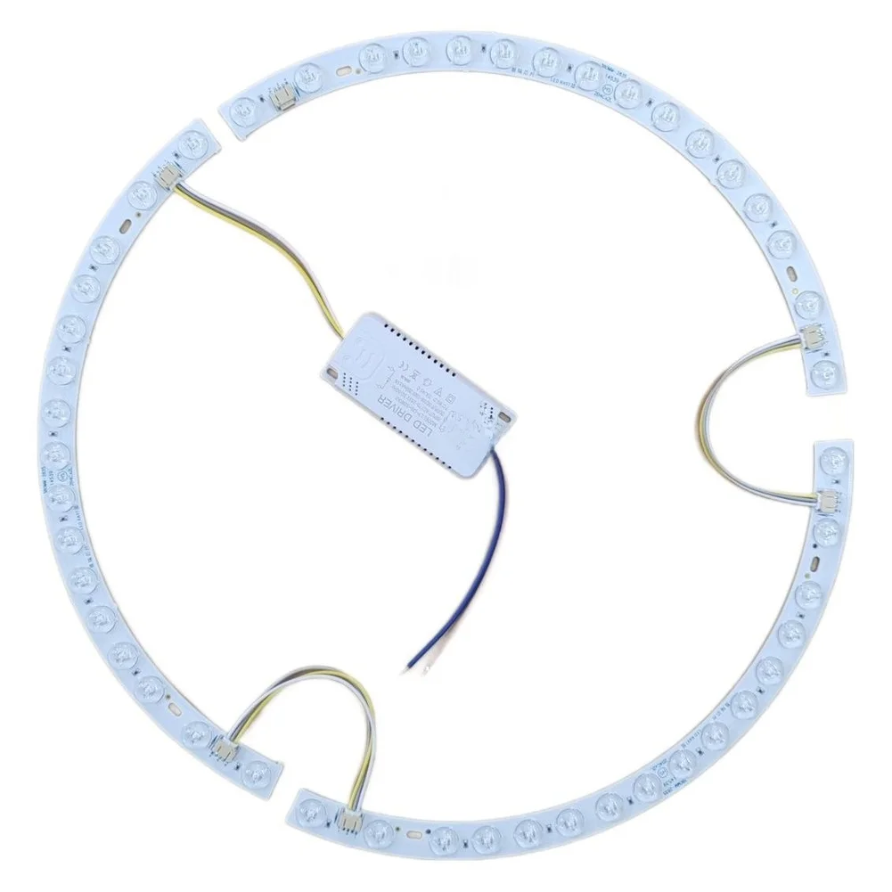Magnetic and Sticky Mount LED Strip Light for 38cm Fan with Curved Lens Three-Color Adjustable Lighting 36W*2 Power