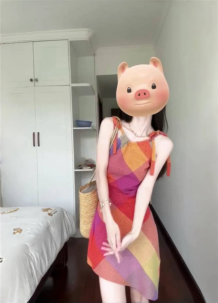 فساتين نسائية فستان كاواي شتوي من الصوف برقبة واقفة على الوجهين بأزرار على شكل حرف a منقوشة للأعمال Preppy أنيق رسمي مثير #1