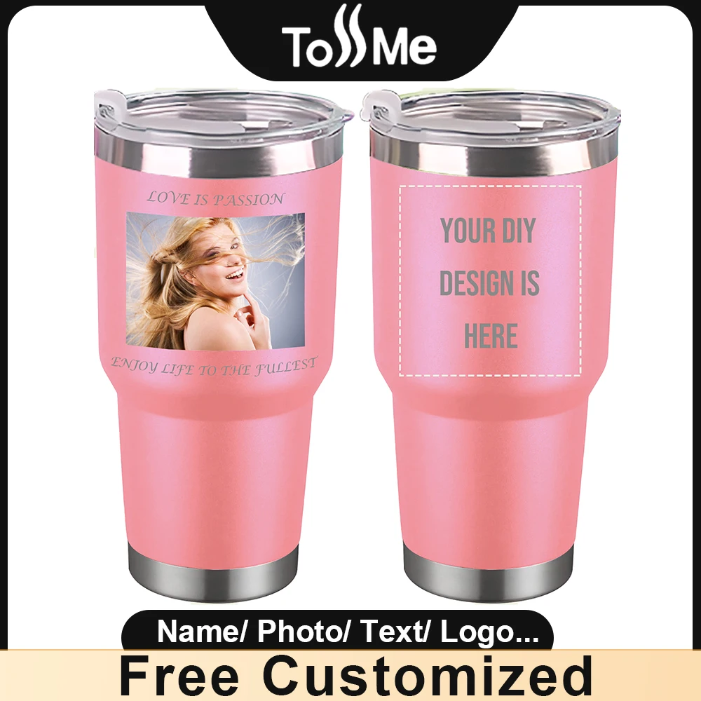 

30oz Stainless Steel Thermos Cup with Lid Custom Photo Travel Mug Water Cup with Leak- Proof Lid Vacuum Insulated Tumbler Gift