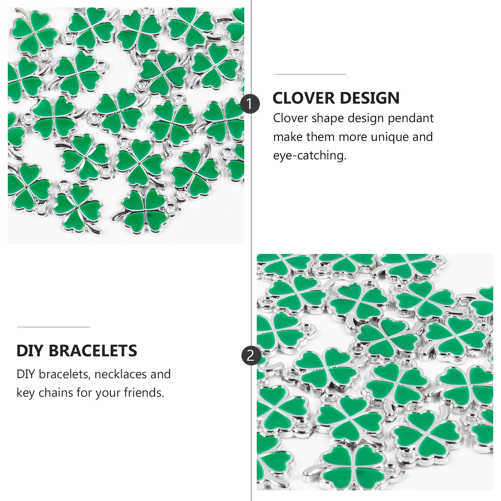 

25 pcs Charms Premium Plastic Pendant Accessory for Party Cosplay Gift Shamrock Phone Charm Jewelry Finding